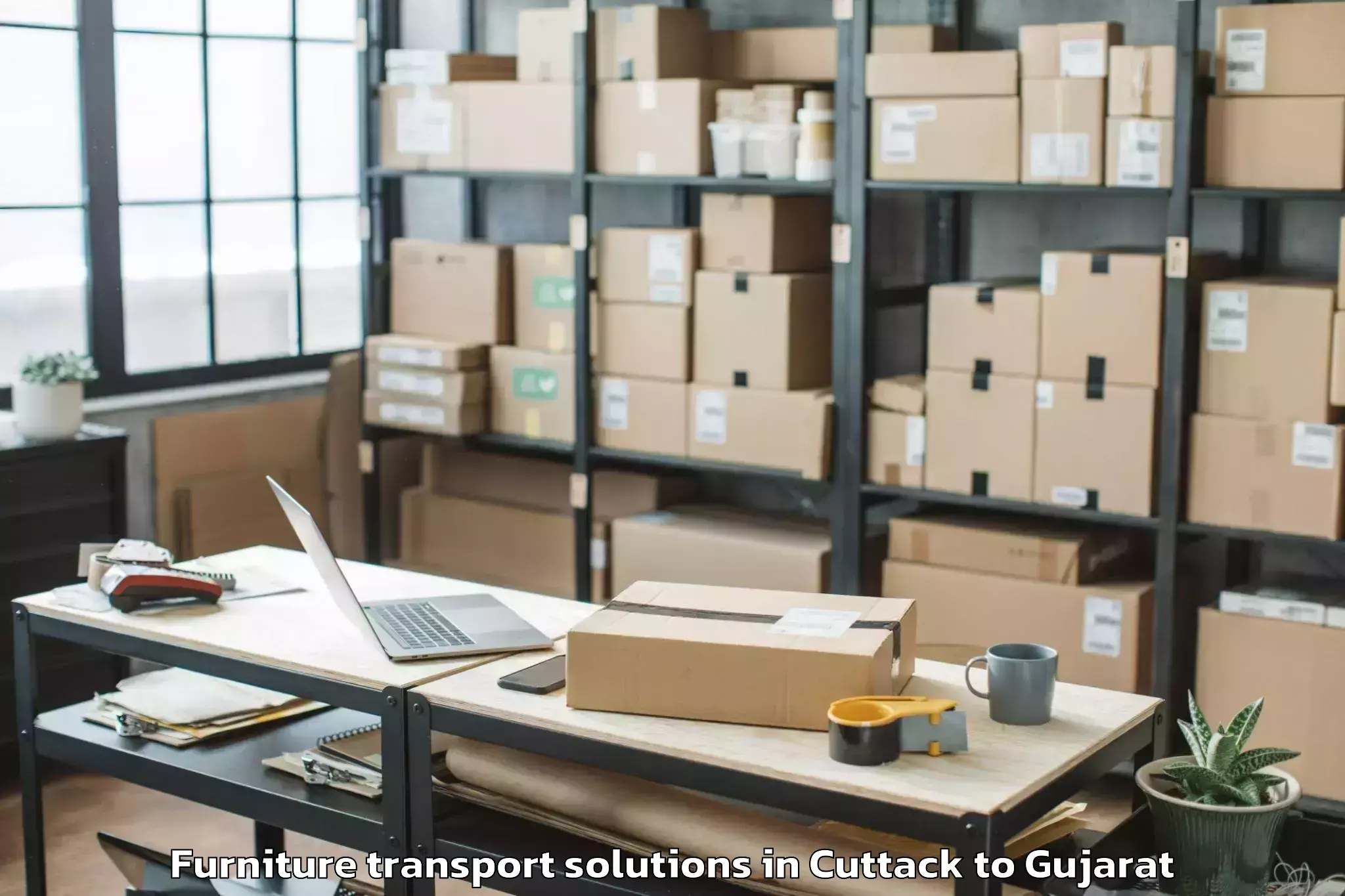 Book Cuttack to Dwarka Furniture Transport Solutions Online